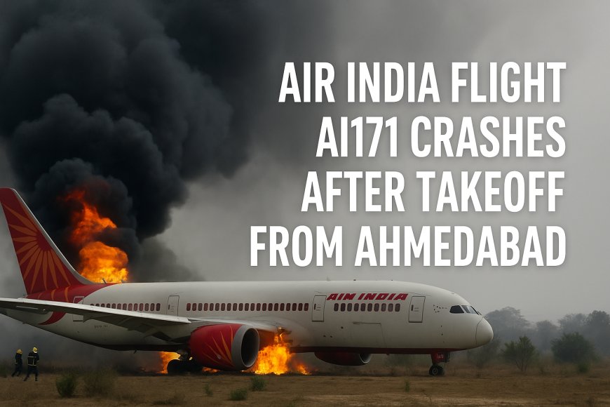 BREAKING NEWS: Air India Flight AI171 Crashes After Takeoff from Ahmedabad – Tragic Incident Leaves Nation in Shock