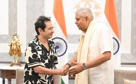 Bubagra Pradyot Manikya Meets Vice President Jagdeep Dhankhar Alongside Meghalaya CM Conrad Sangma