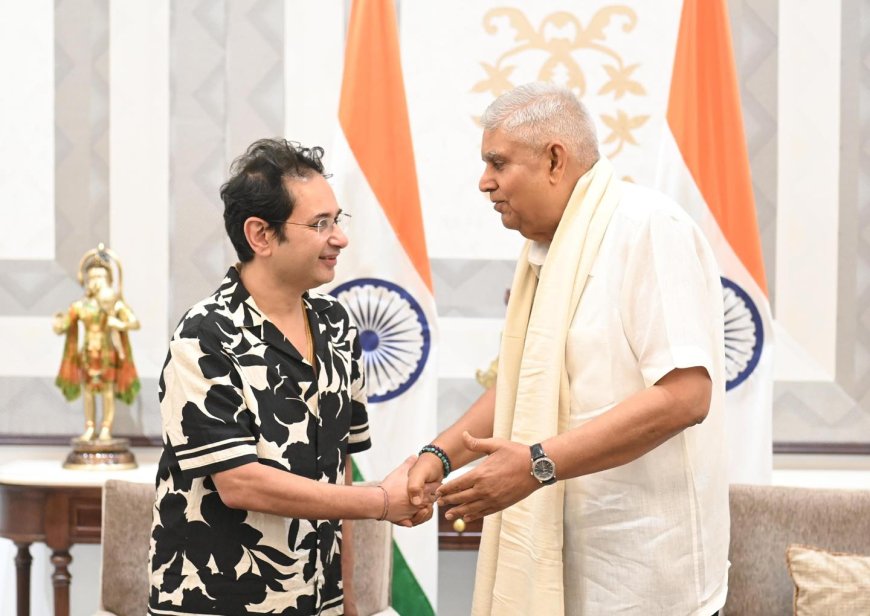 Bubagra Pradyot Manikya Meets Vice President Jagdeep Dhankhar Alongside Meghalaya CM Conrad Sangma